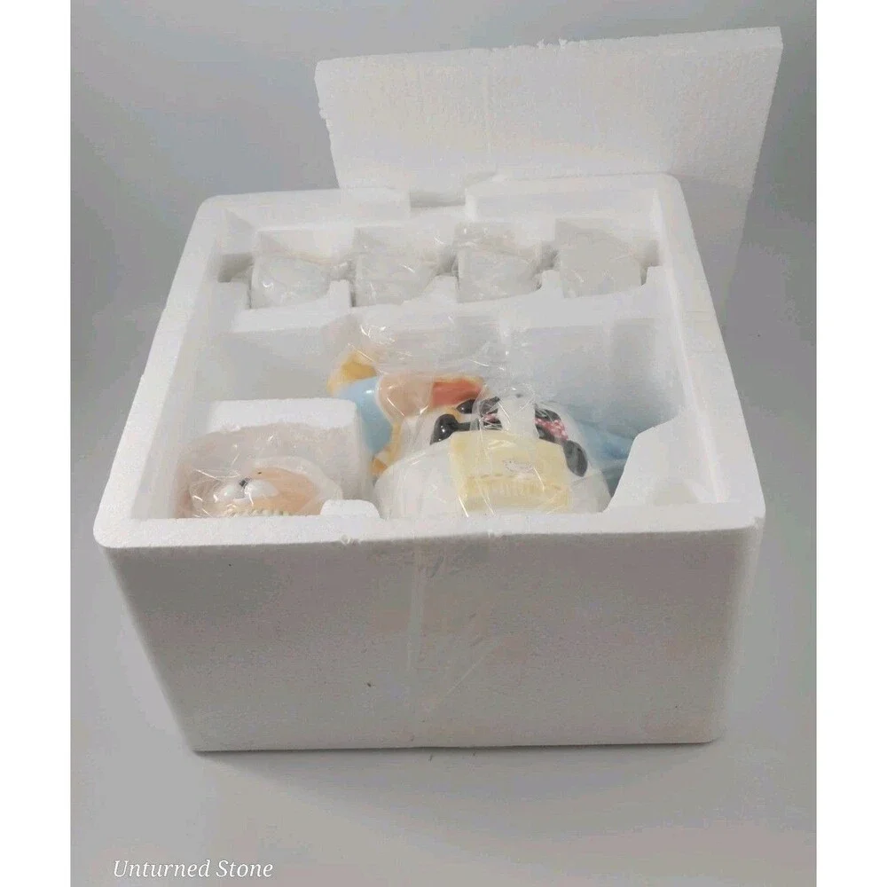 Dept 56 Rub-a-Dub-Dub Three Men In A Tub Storybook Village Collection Tea Set